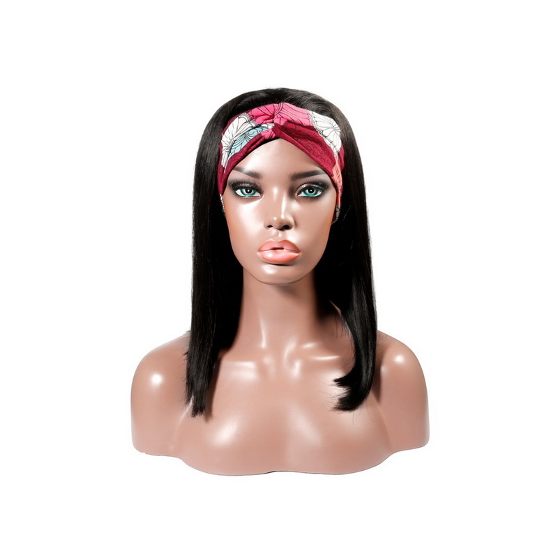 Headband Wig Human Hair Straight Wig - 图片 2